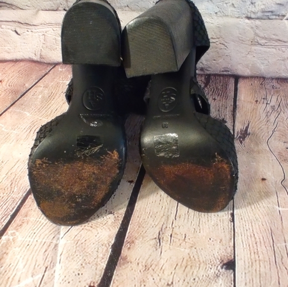 Ash Obsession Heel Sandals Black Shootie Open Toe Heels Size 38 - Picture 5 of 16